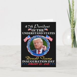 President Donald Trump Inauguration Day 2025 Memor Card
