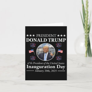 President Donald Trump Inauguration Day 2025 Memor Card