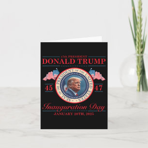 President Donald Trump Inauguration Day 2025 Memor Card