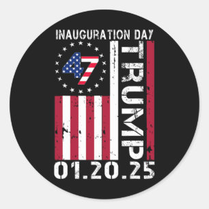 President Donald Trump Inauguration Day 2025 Memor Classic Round Sticker