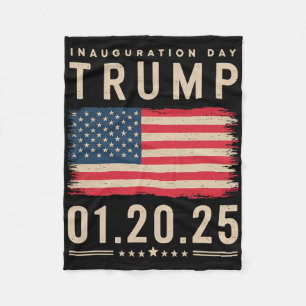 President Donald Trump Inauguration Day 2025 Memor Fleece Blanket