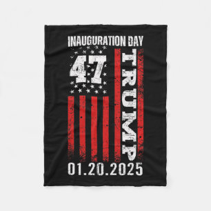 President Donald Trump Inauguration Day 2025 Memor Fleece Blanket