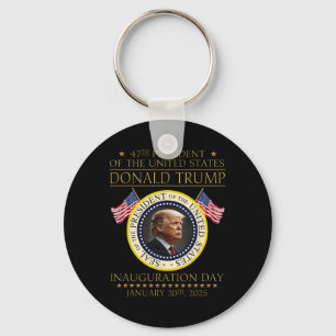 President Donald Trump Inauguration Day 2025 Memor Keychain