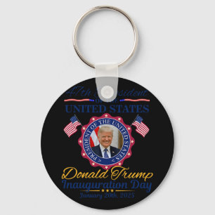 President Donald Trump Inauguration Day 2025 Memor Keychain