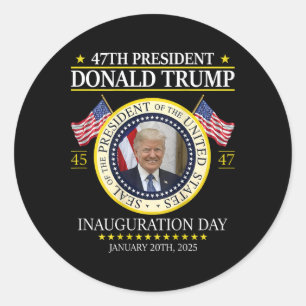 President Donald Trump Inauguration Day 2025 (on B Classic Round Sticker