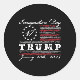 President Donald Trump Inauguration Day 2025 Us Fl Classic Round Sticker
