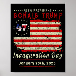 President Donald Trump Inauguration Day 2025 Vinta Poster