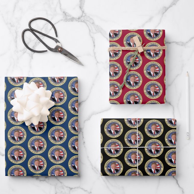 President Donald Trump Keep America Great Wrapping Paper Sheet (Front)