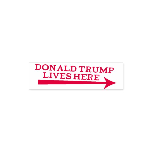 President Donald Trump Lives Here Stamp (Design)