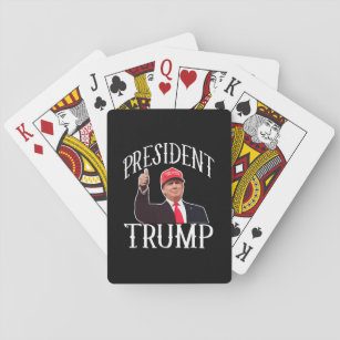 President Donald Trump Red Hat Thumbs Up Playing Cards