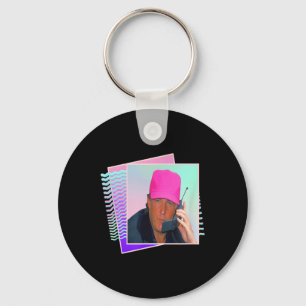 President Donald Trump Retro 80s 90s Graphic Keychain