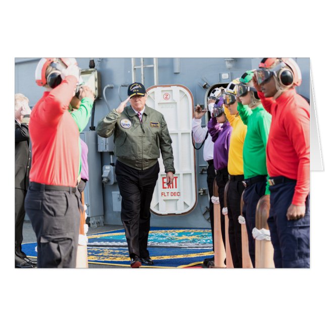 President Donald Trump Salutes Sailors (Front Horizontal)