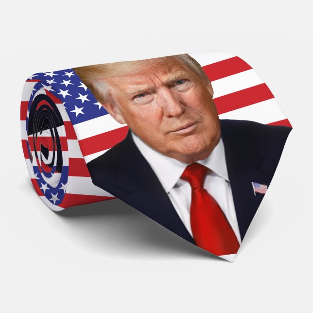 President Donald Trump - U.S. Flag Tie (Rolled)