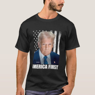 President Donald Trump USA Flag America First T-Shirt