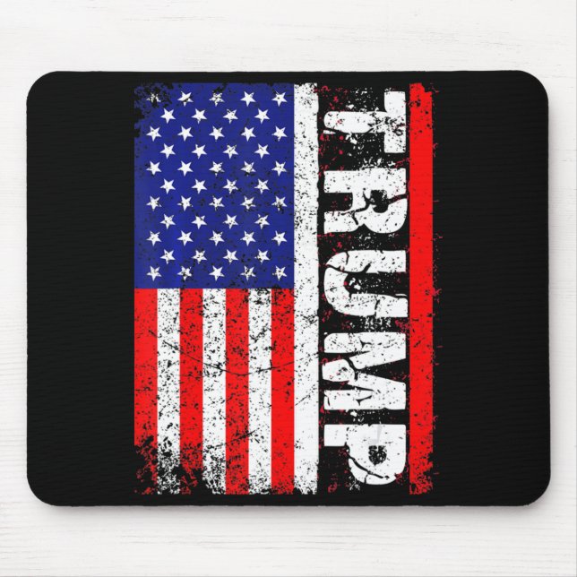 PRESIDENT Donald Trump  Vintage USA Flag Mouse Pad (Front)