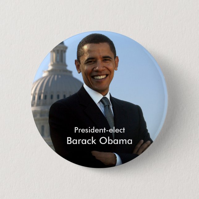 President Elect - Barack Obama Buton 2 Inch Round Button (Front)
