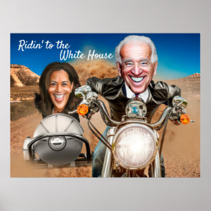 President Elect Joe Biden and Kamala Harris Bikers Poster