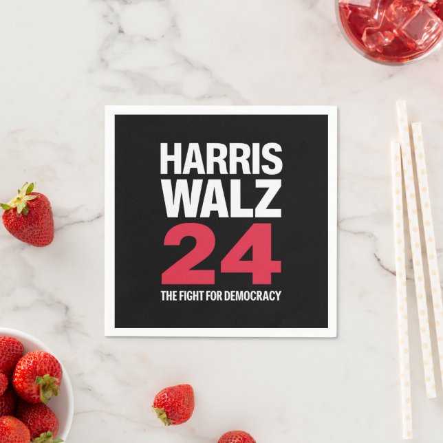 President Elect Kamala Harris & Tim Walz 2024  Napkin (Insitu)
