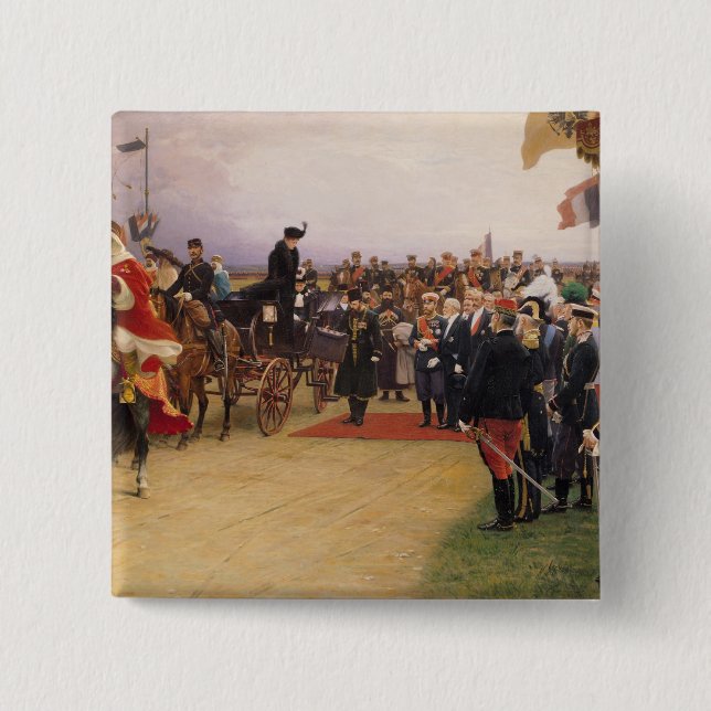 President Emile Loubet 2 Inch Square Button (Front)