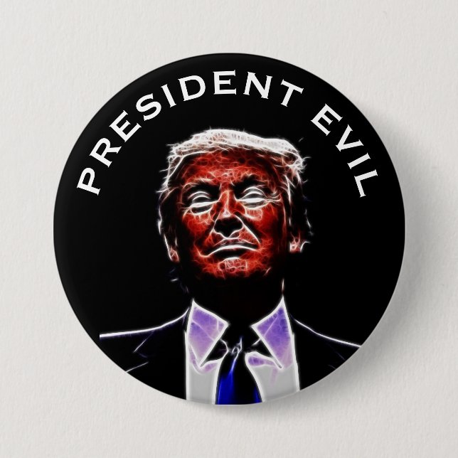 "President Evil" with Trumpenstein Picture 3 Inch Round Button (Front)