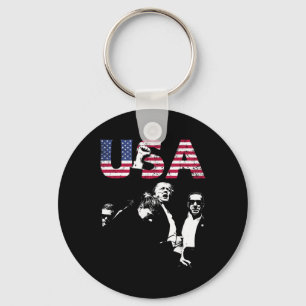 President Fight Fight For Usa 4th Of July 1776 202 Keychain