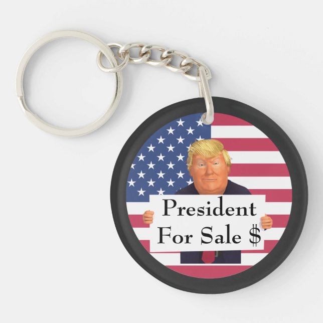 President For Sale Keychain (Front)