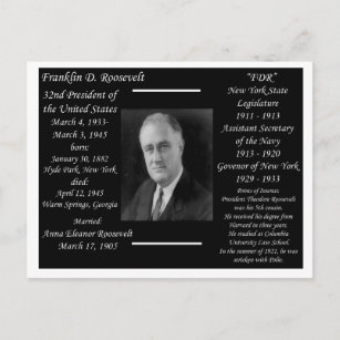 President Franklin D Roosevelt Postcard