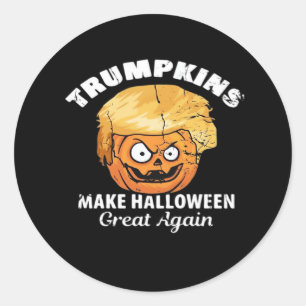 President Funny Trumpkins Halloween Classic Round Sticker