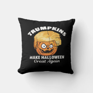 President Funny Trumpkins Halloween Throw Pillow