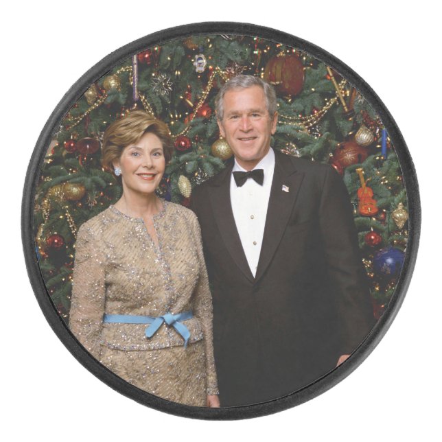 Président George Bush, Laura Christmas Maison Blan (Devant)