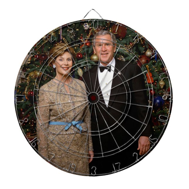 President George Bush, Laura Christmas White House Dartboard (Front)