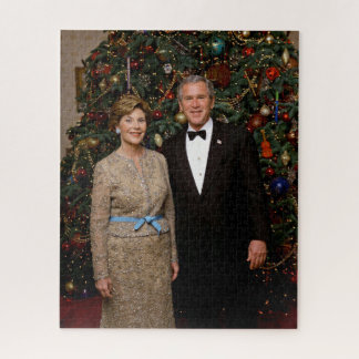 President George Bush, Laura Christmas White House Jigsaw Puzzle