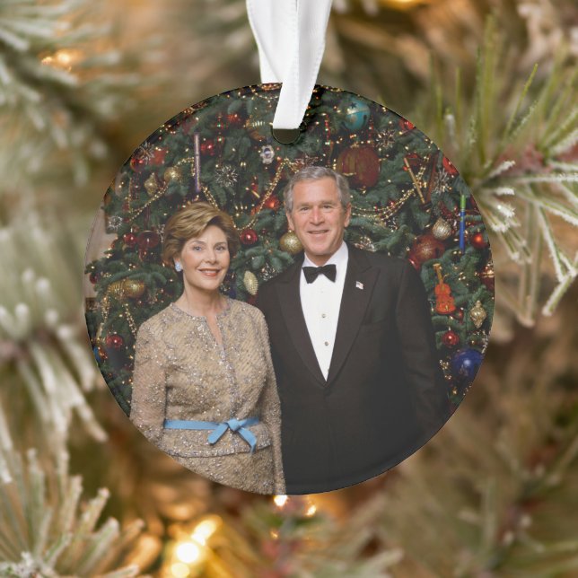President George Bush, Laura Christmas White House Ornament (Tree)