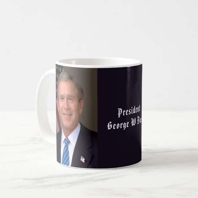 President George W Bush Official Portrait Coffee Mug (Front Left)