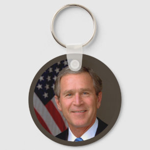 President George W Bush Official Portrait Keychain