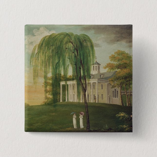 President George Washington 2 Inch Square Button (Front)