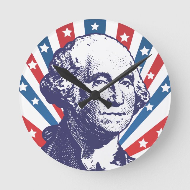 president George Washington Round Clock (Front)