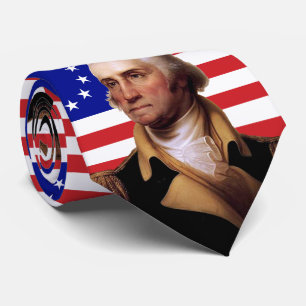 President George Washington & U.S. Flag Tie