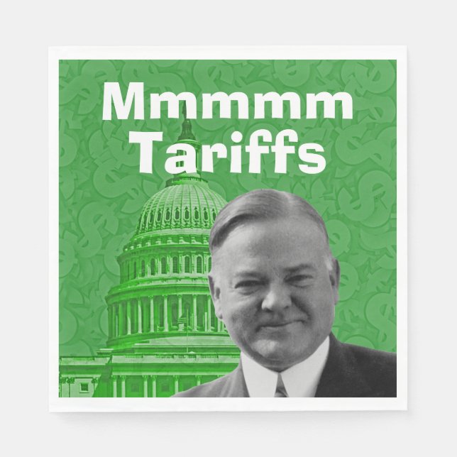 President Herbert Hoover Tariffs Napkin (Front)