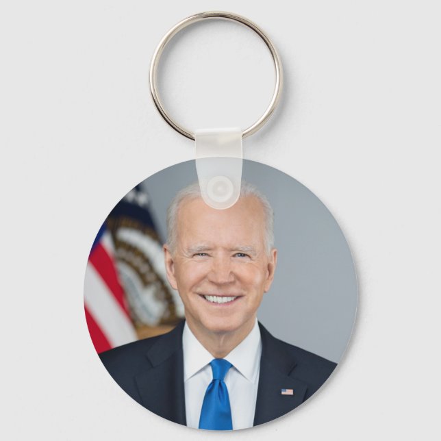 President Joe Biden Official 2021 Portrait Keychain (Front)