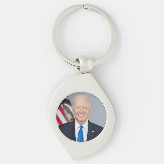 President Joe Biden White House Portrait   Keychain (Front)