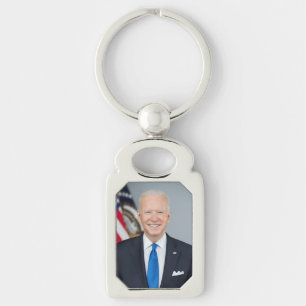 President Joe Biden White House Portrait Keychain