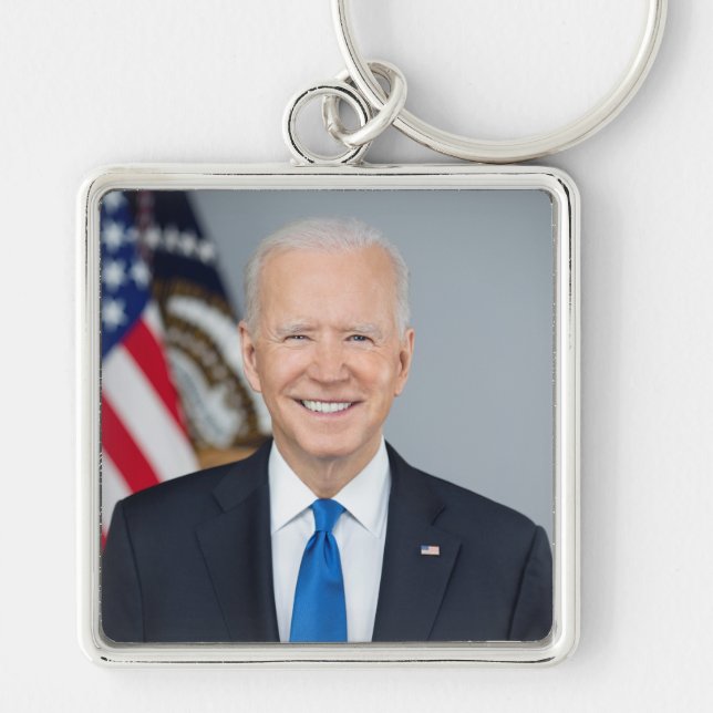 President Joe Biden White House Portrait   Keychain (Front)