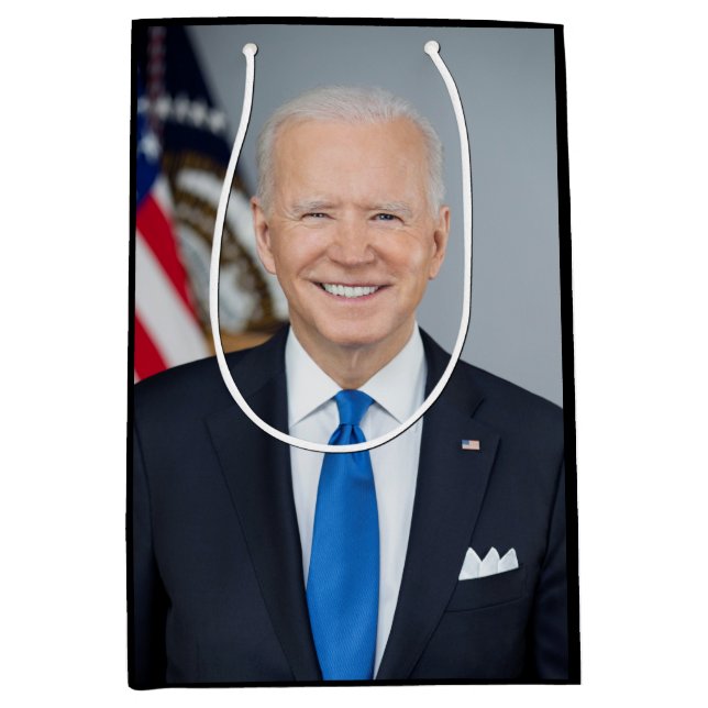 President Joe Biden White House Portrait   Medium  Gift Bag (Front)