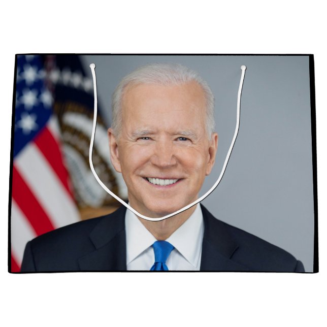 President Joe Biden White House Portrait   Medium  Large Gift Bag (Front)