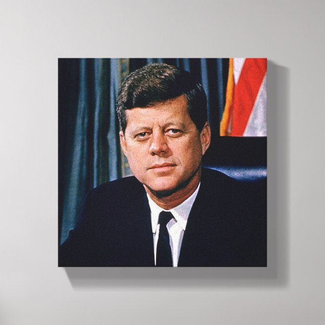 President John F Kennedy Portrait JFK 35th 8x8 Canvas Print (Front)