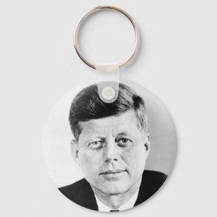 President John F Kennedy Portrait Keychain