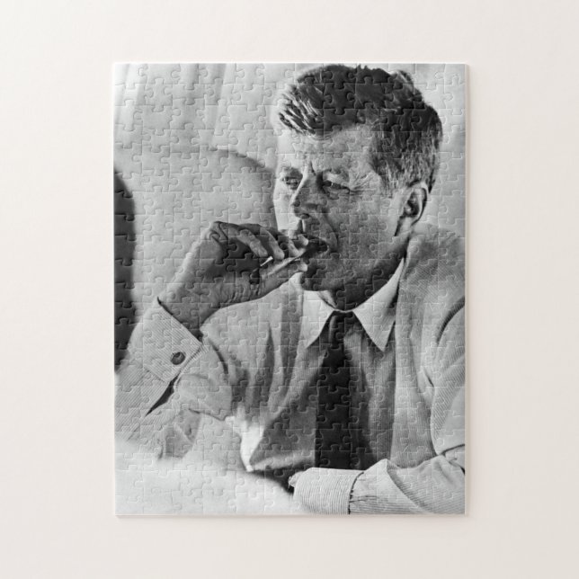 President John F Kennedy Smoking Jigsaw Puzzle (Vertical)