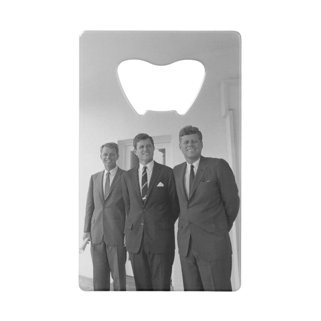 President John Kennedy & Brothers American Camelot Credit Card Bottle Opener (Front)