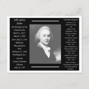 President John Quincy Adams Postcard